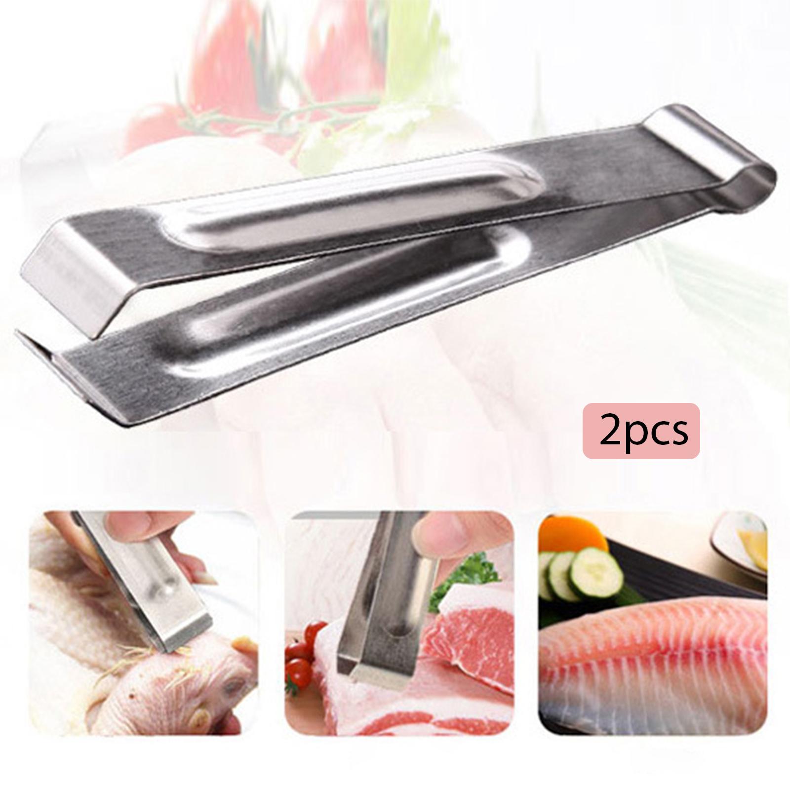 3x2x Fish Bone Tweezers Serving Appetizers Tongs Kitchen Gadgets Garlic Peeler