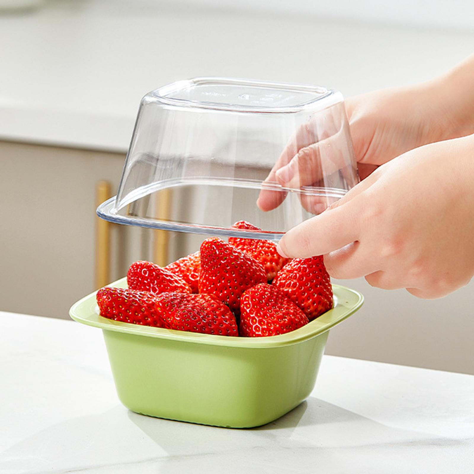 3xDouble Layer Fruits Vegetable Washing Basket for Vegetables Spaghetti Snacks green