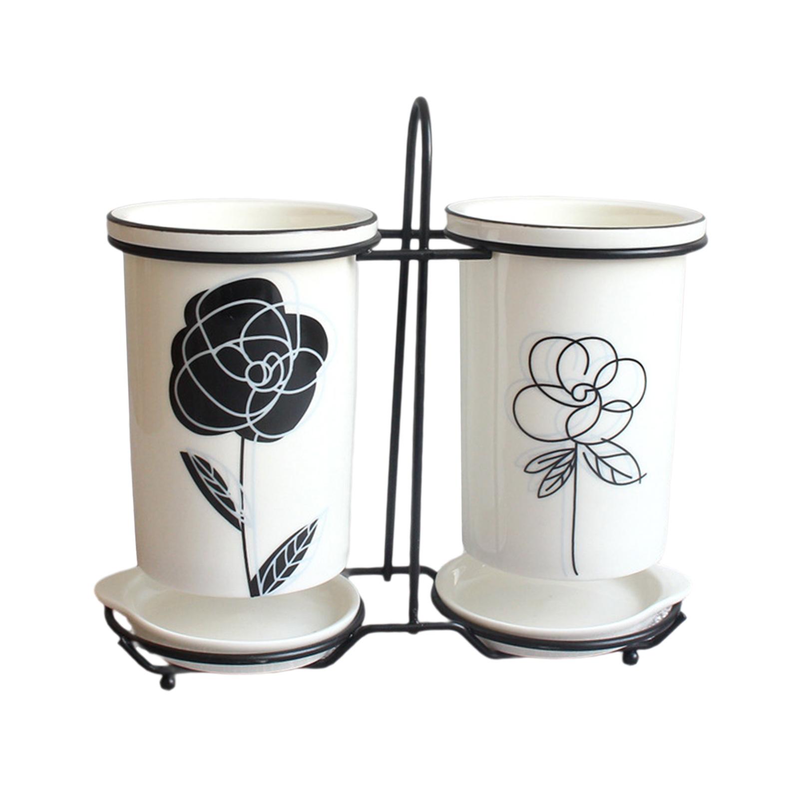 Chopsticks Cage Ceramic Practical Modern Kitchen Container Chopsticks Holder B