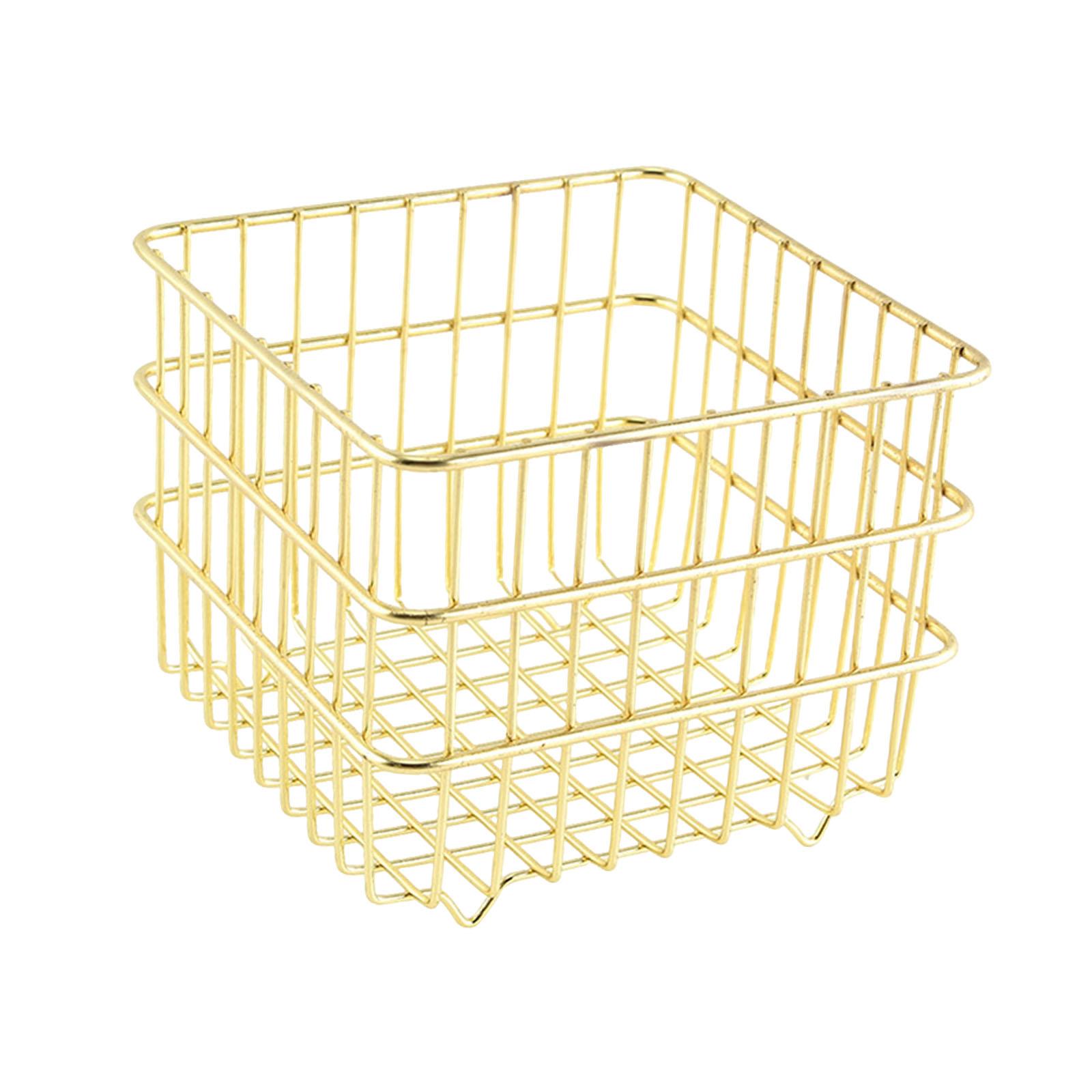 Iron Storage Basket Gold