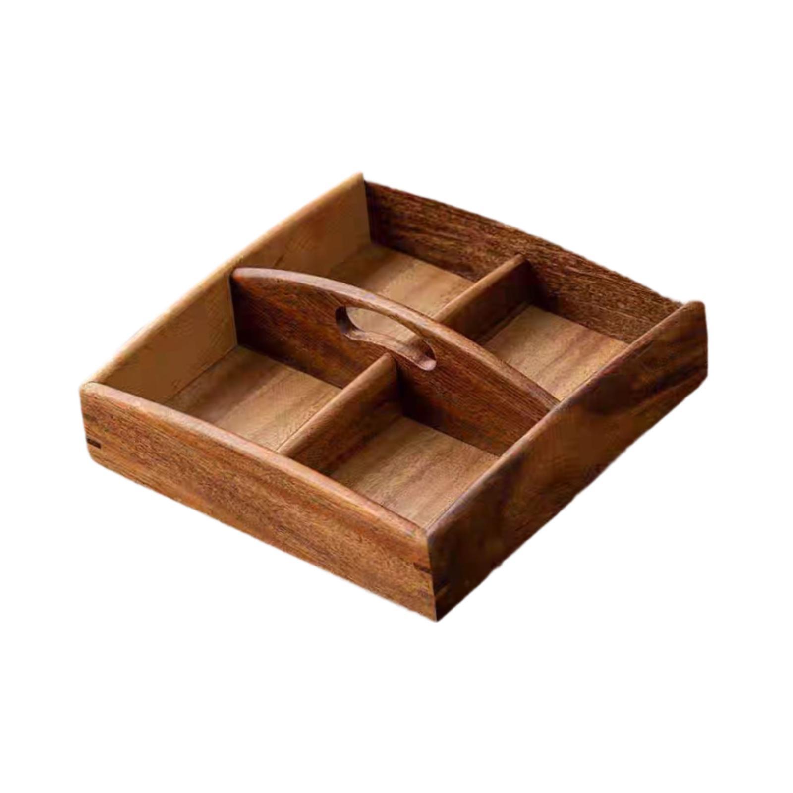 Wooden Divided Serving Tray