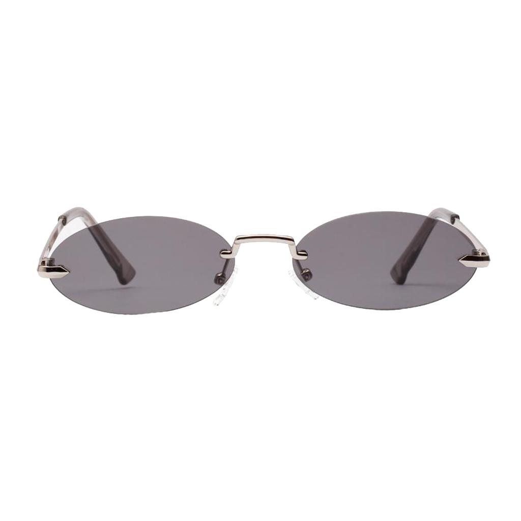 Women Mens Small Oval Sunglasses Sun Glasses UV400 Eyewear Gray