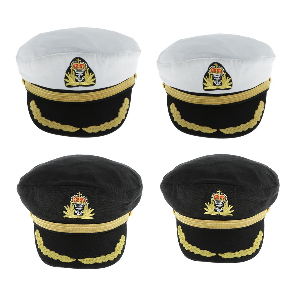 Adult Kid Captain Yacht Hat Sailor Hat Cosplay Party Cap Costume White Adult
