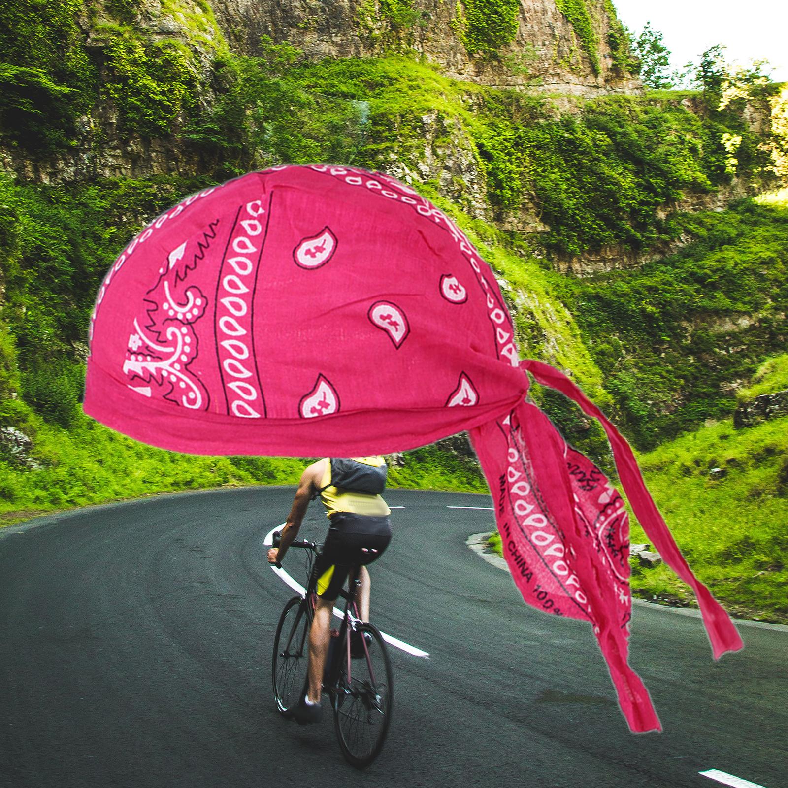 Adjustable Beanie Caps Headcloth Sweat Wicking for Training Men rose red