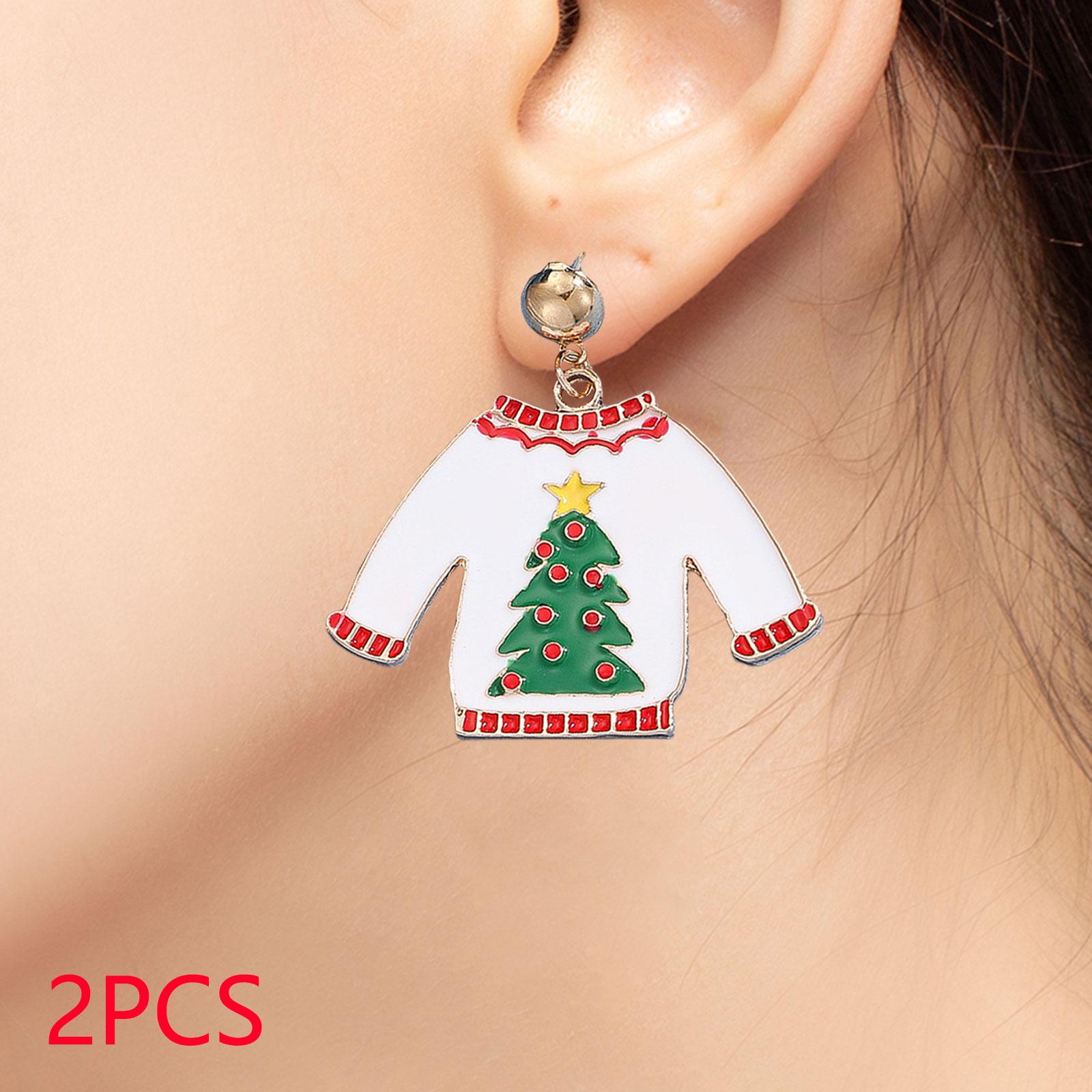 Christmas Stud Earrings Cute Earstuds Christmas Jewelry for Winter Festival