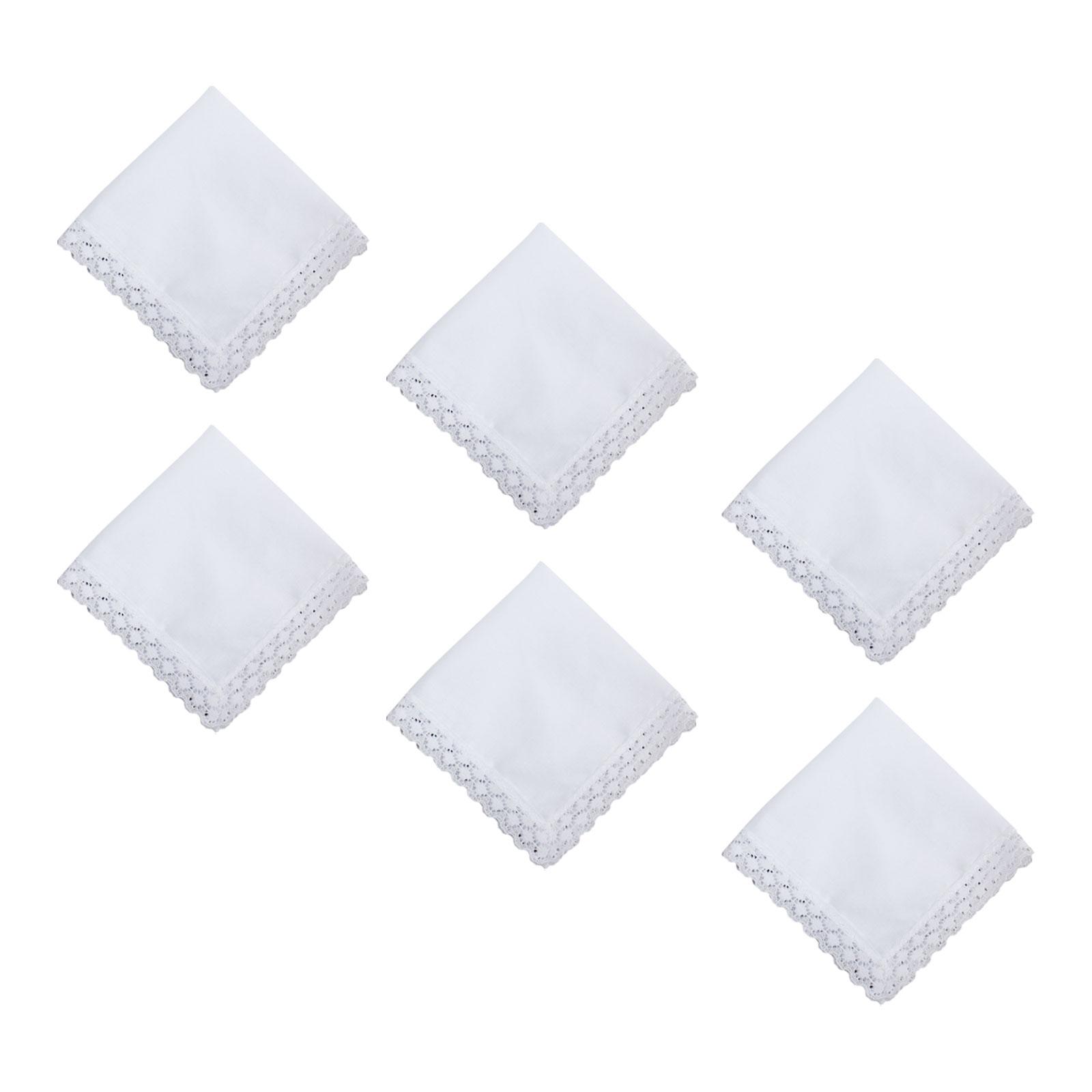Blank White Lace Handkerchiefs