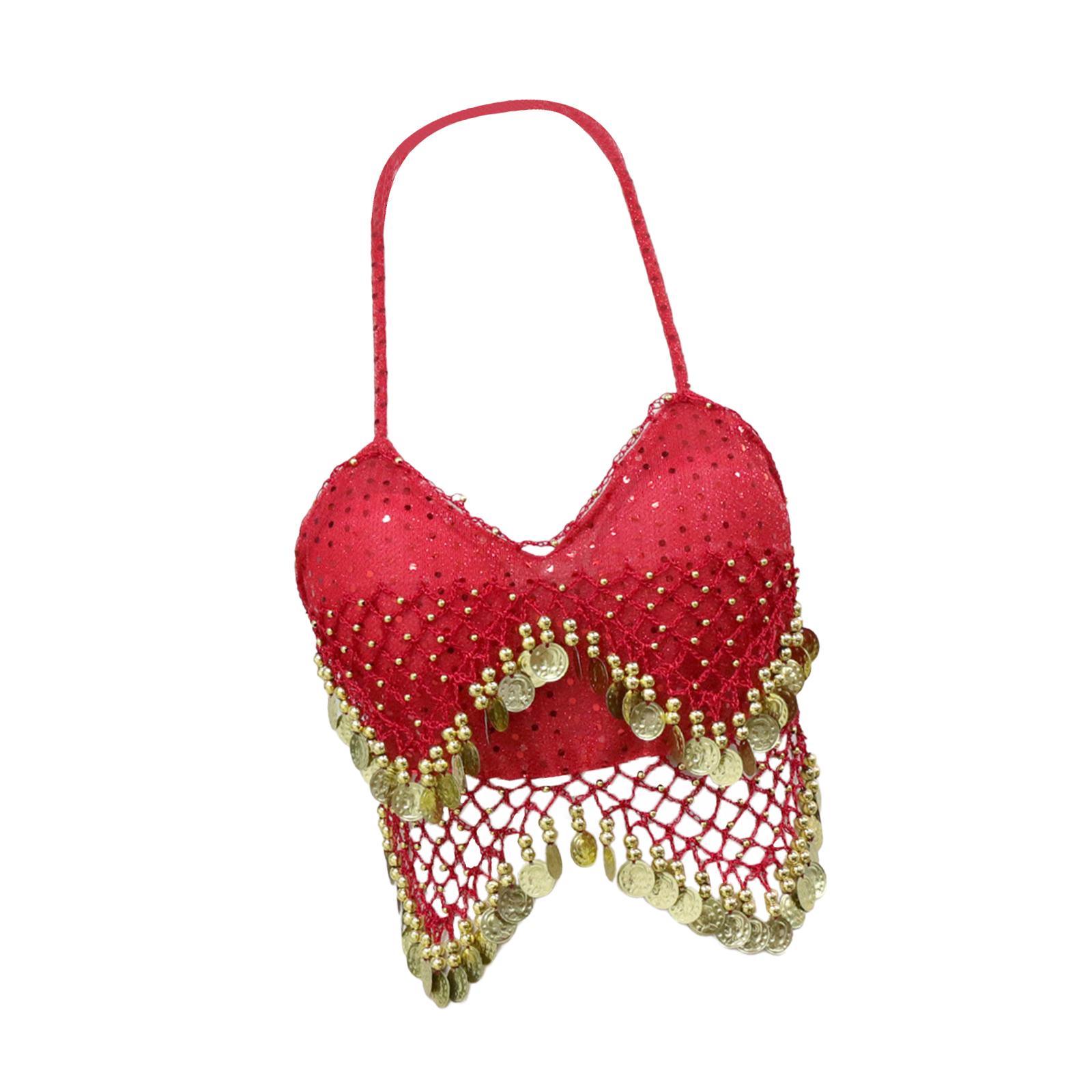 Sequin Crop Top Costume Bra