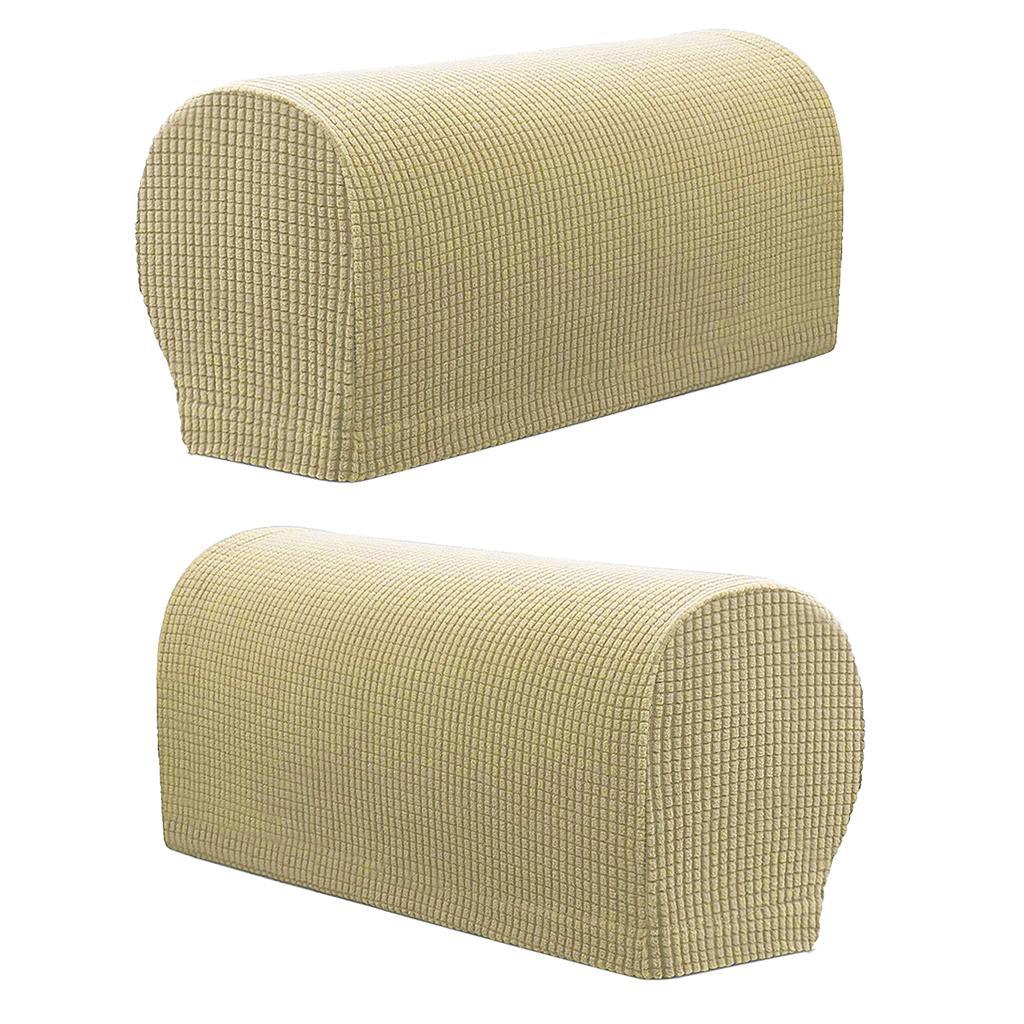 2 pcs Armrest Covers Stretchy Chair or Sofa Arm Protectors Stretch to