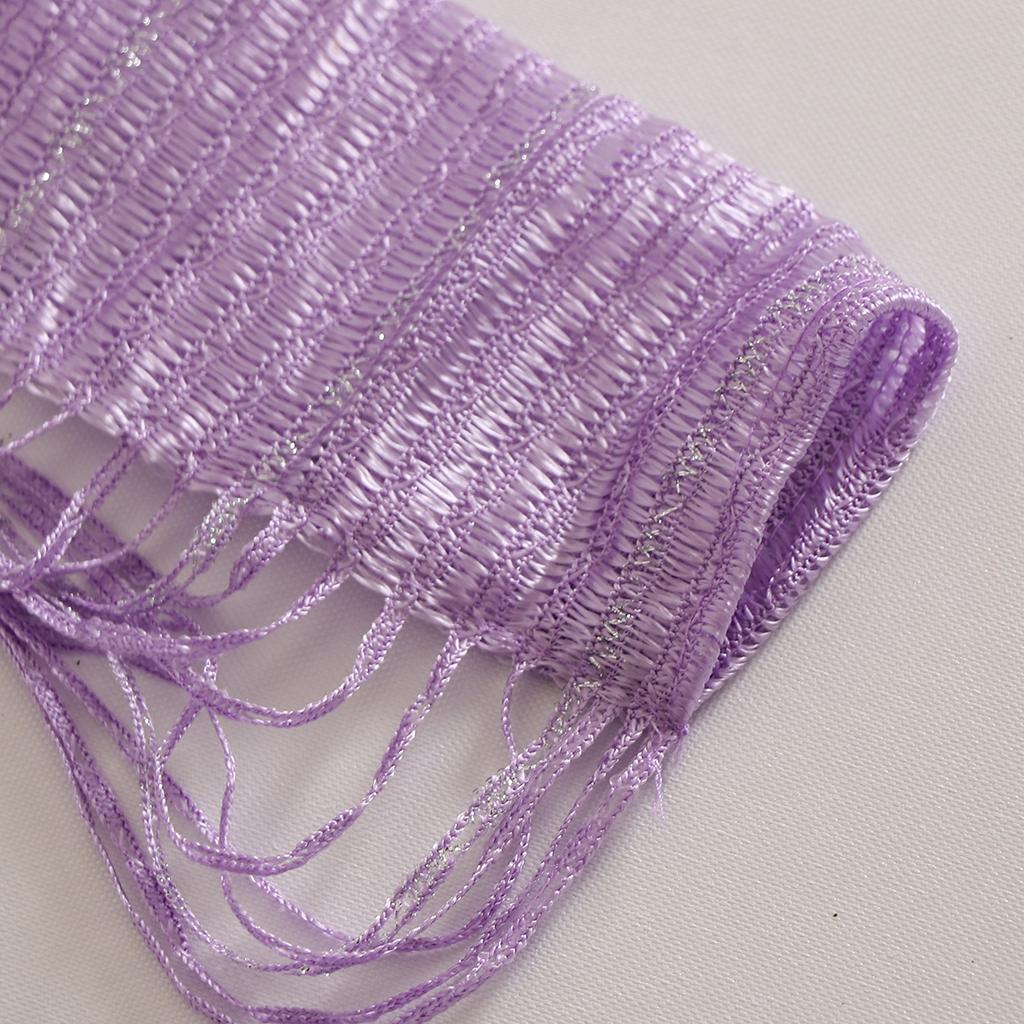 Rose Flower String Curtain Window Tassel Valance Room Dividers Purple