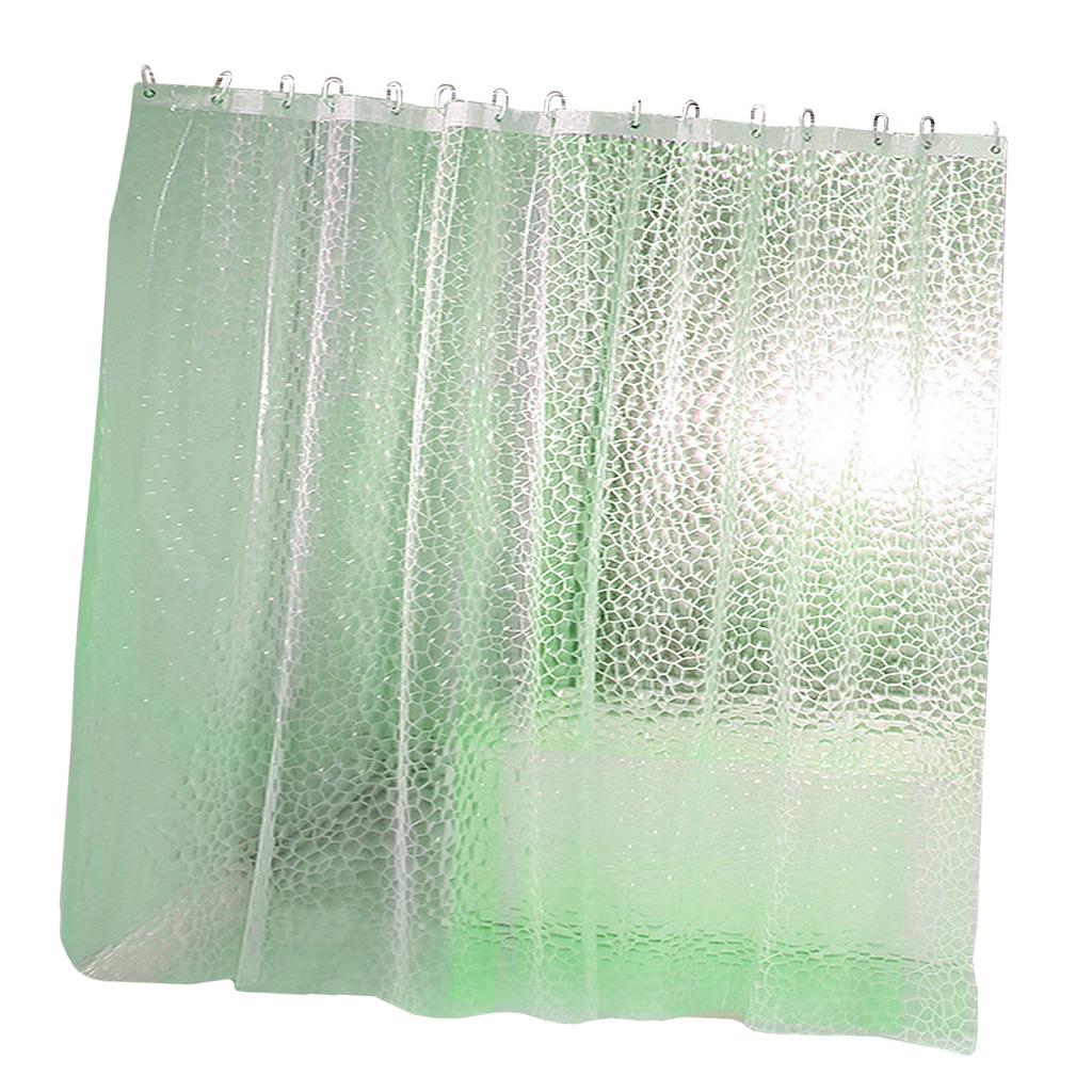 Mildew Resistant Anti-Bacterial PEVA Shower Curtain Liner Green 180x180cm