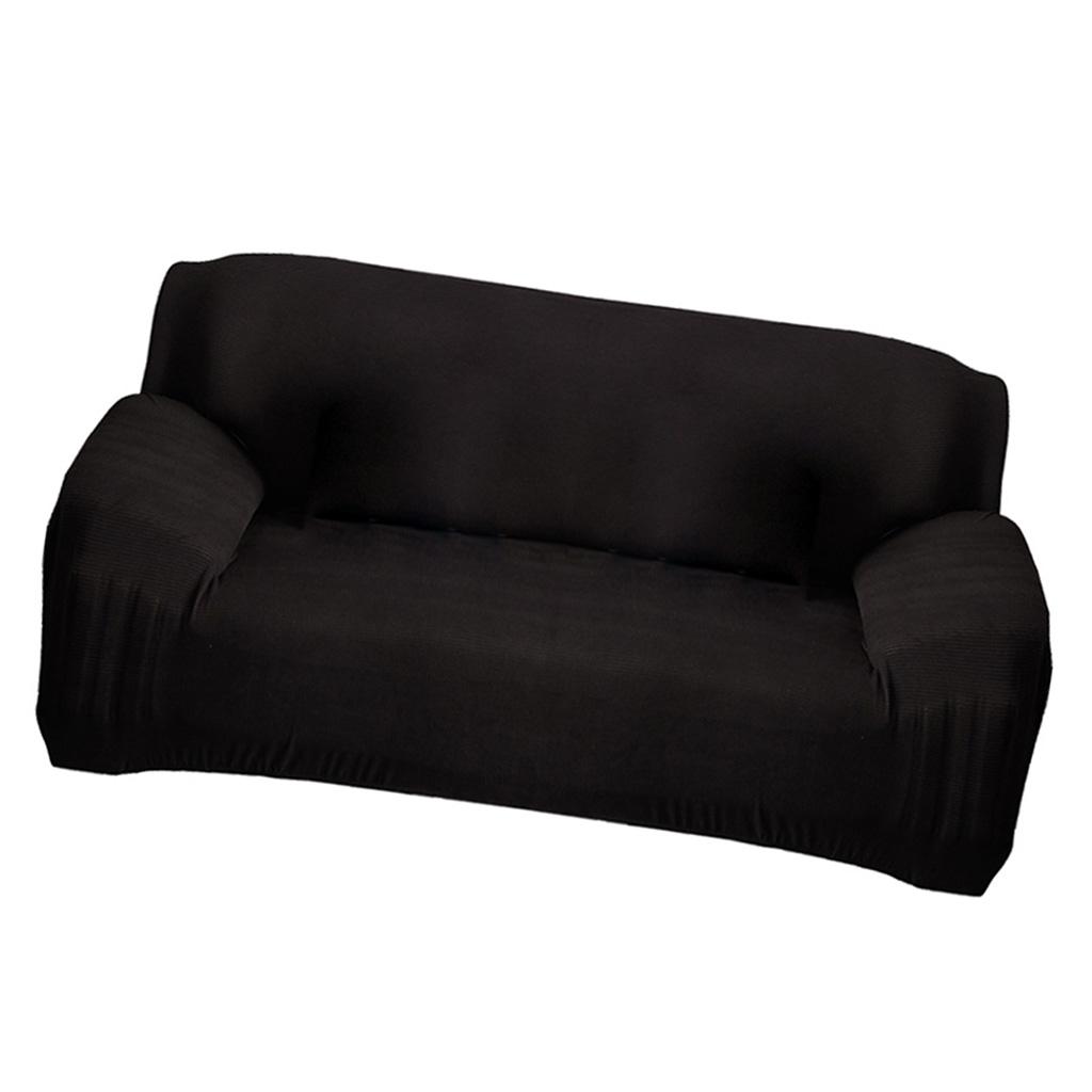 Sofa Cover Furniture Slipcover Couch Protector Soft Elastic 145-185cm black
