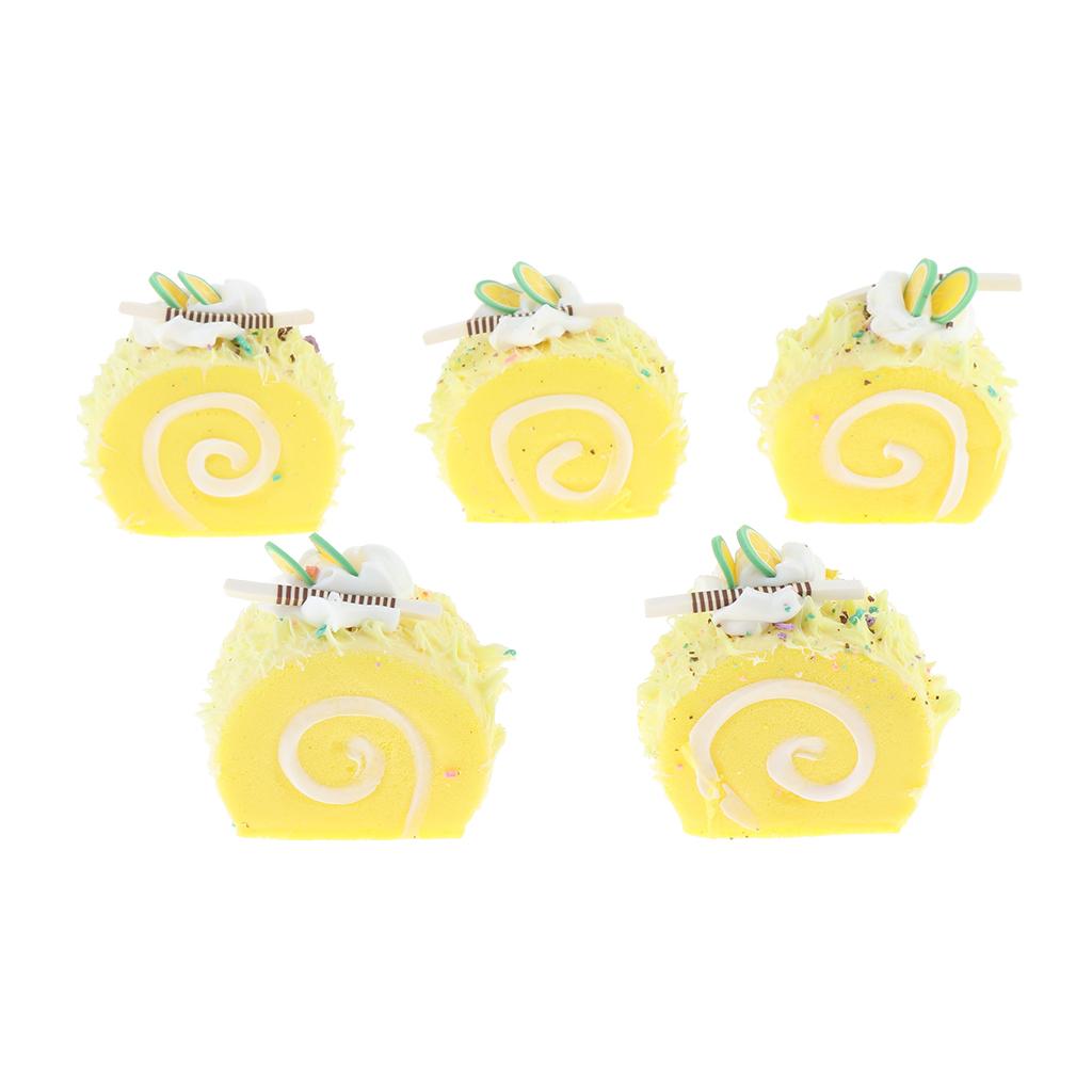 Artificial Fake Food Swiss Roll  Yellow