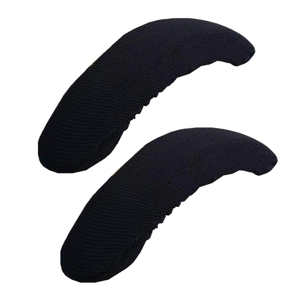 1 Pair Stretch Chair Armrest Covers Desk Chair Arm Slip-Cover Black