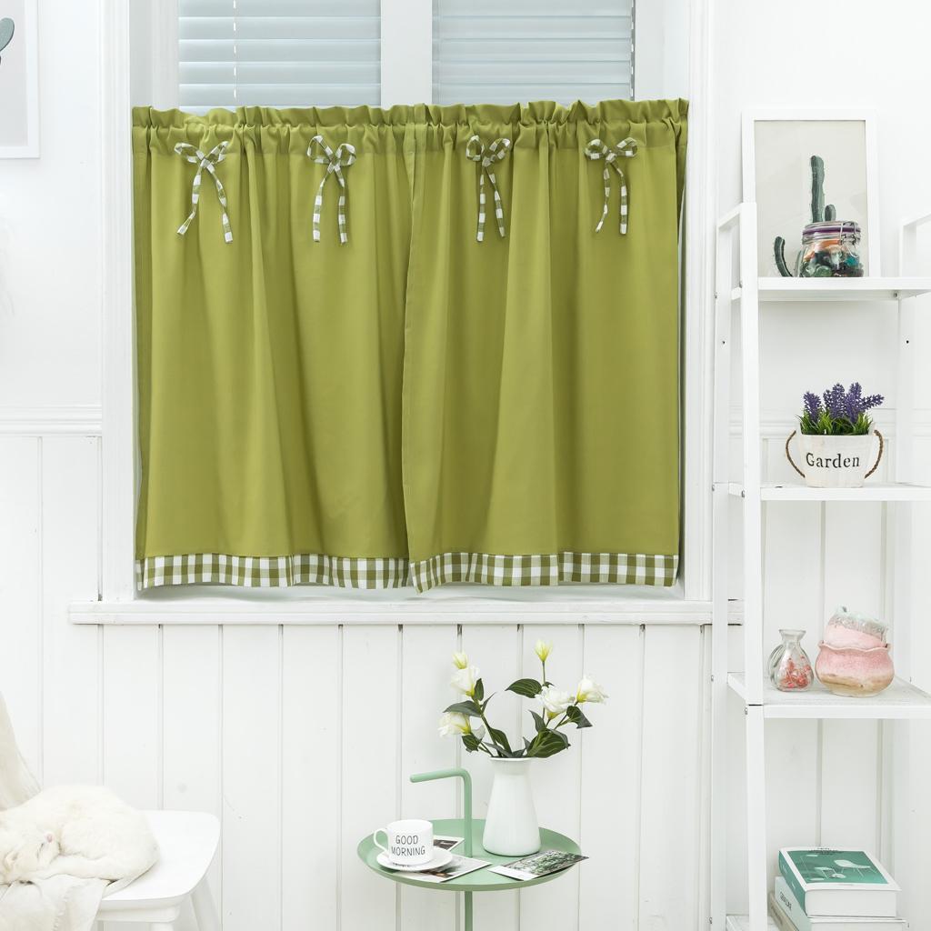 Polyester Cotton Short  Curtains  for Kitchen Bathroom  