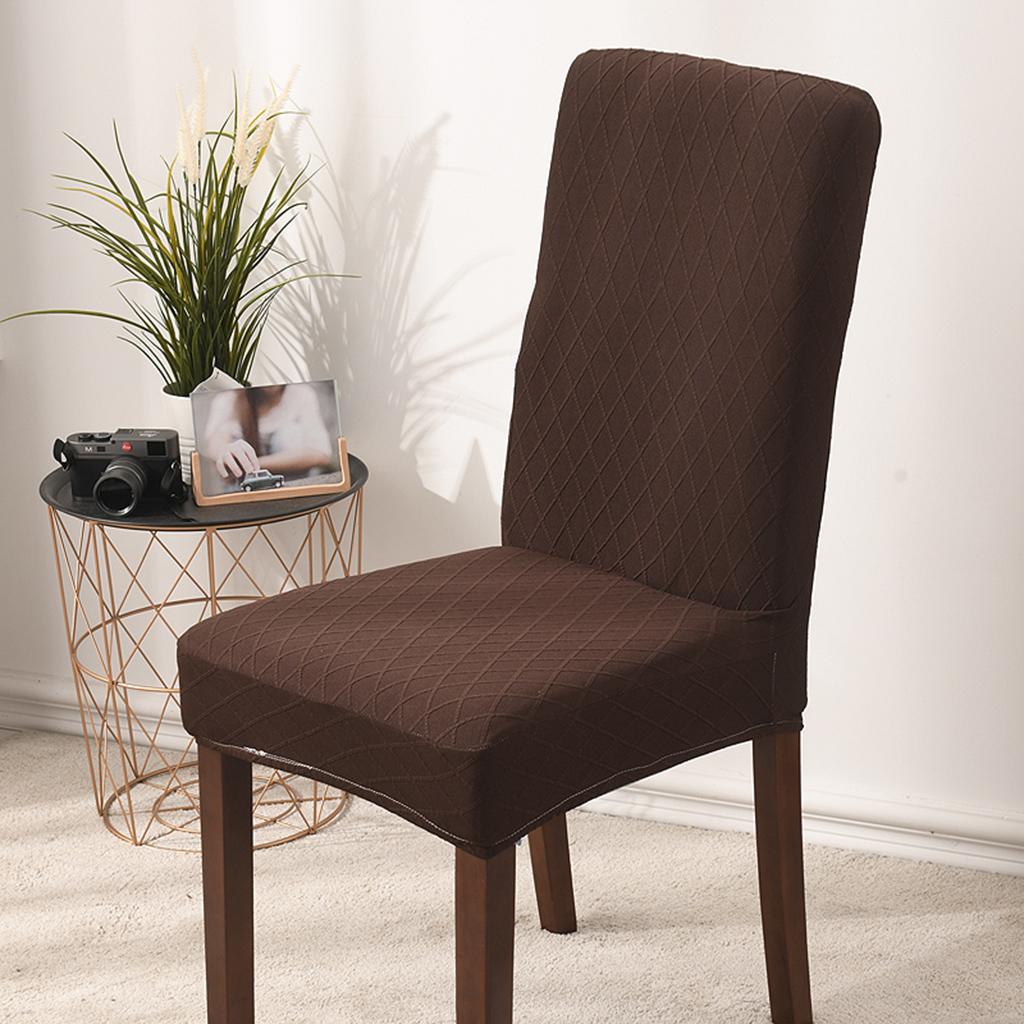 Dining Room Chair Cover Seat Protector  Chair Slipcover   Dark Coffee