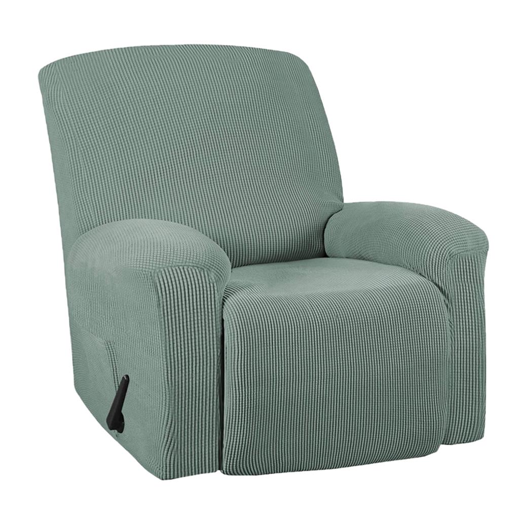 1pc Elastic Recliner Sofa Cover Non Slip Soft Armchair Slipcover Green