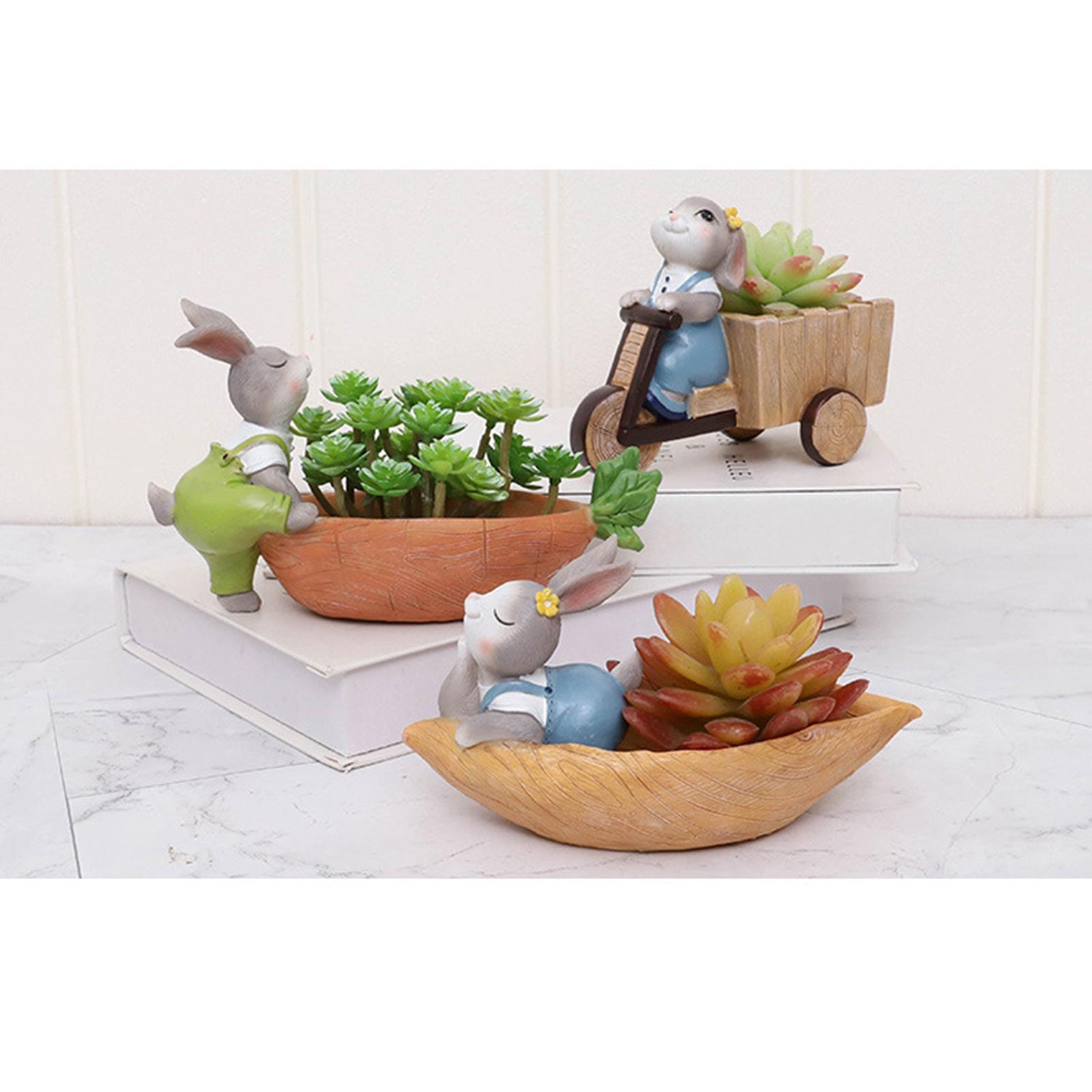 Succulent Plants Planter Flowerpot Resin Flower Pot Desktop Holder  Style2
