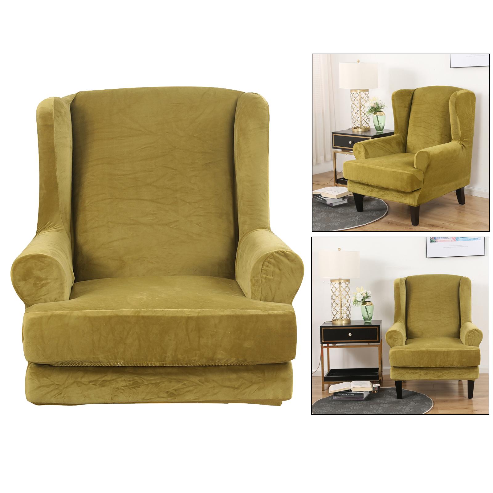 Luxury Sofa Chair Cover Washable Armchair Seat Slipcover Grass Green