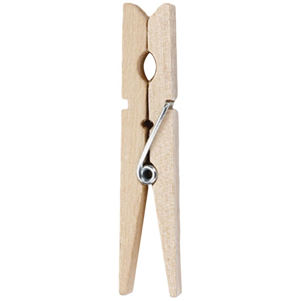 100 PCS Mini Wooden Clothes Photo Clip Clothespin Craft Clips Snack Clip