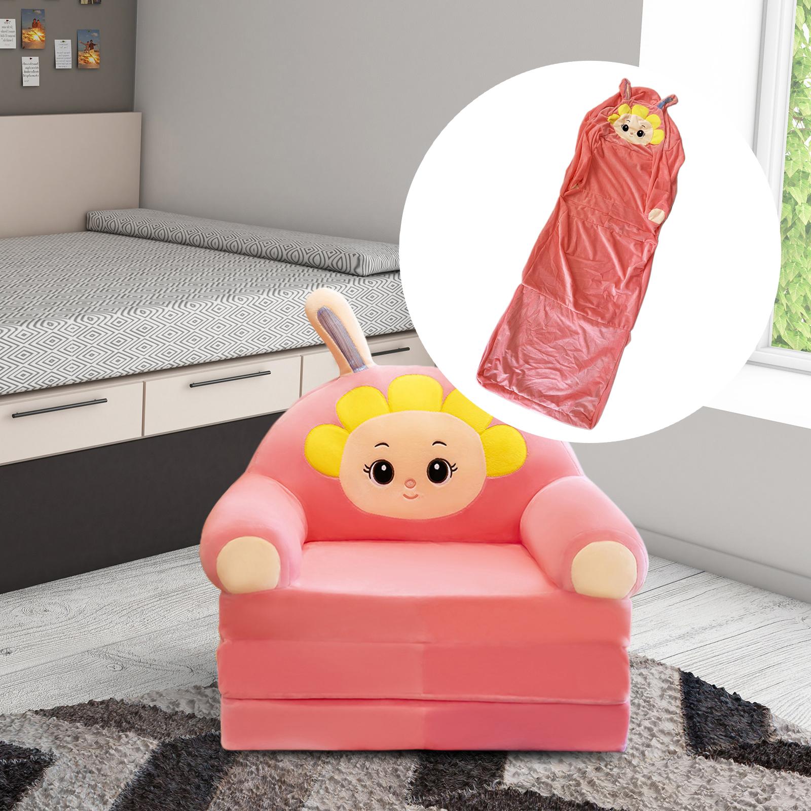 Kids Armchair Slipcover Foldable Washable for Home Bedroom Clouds Baby