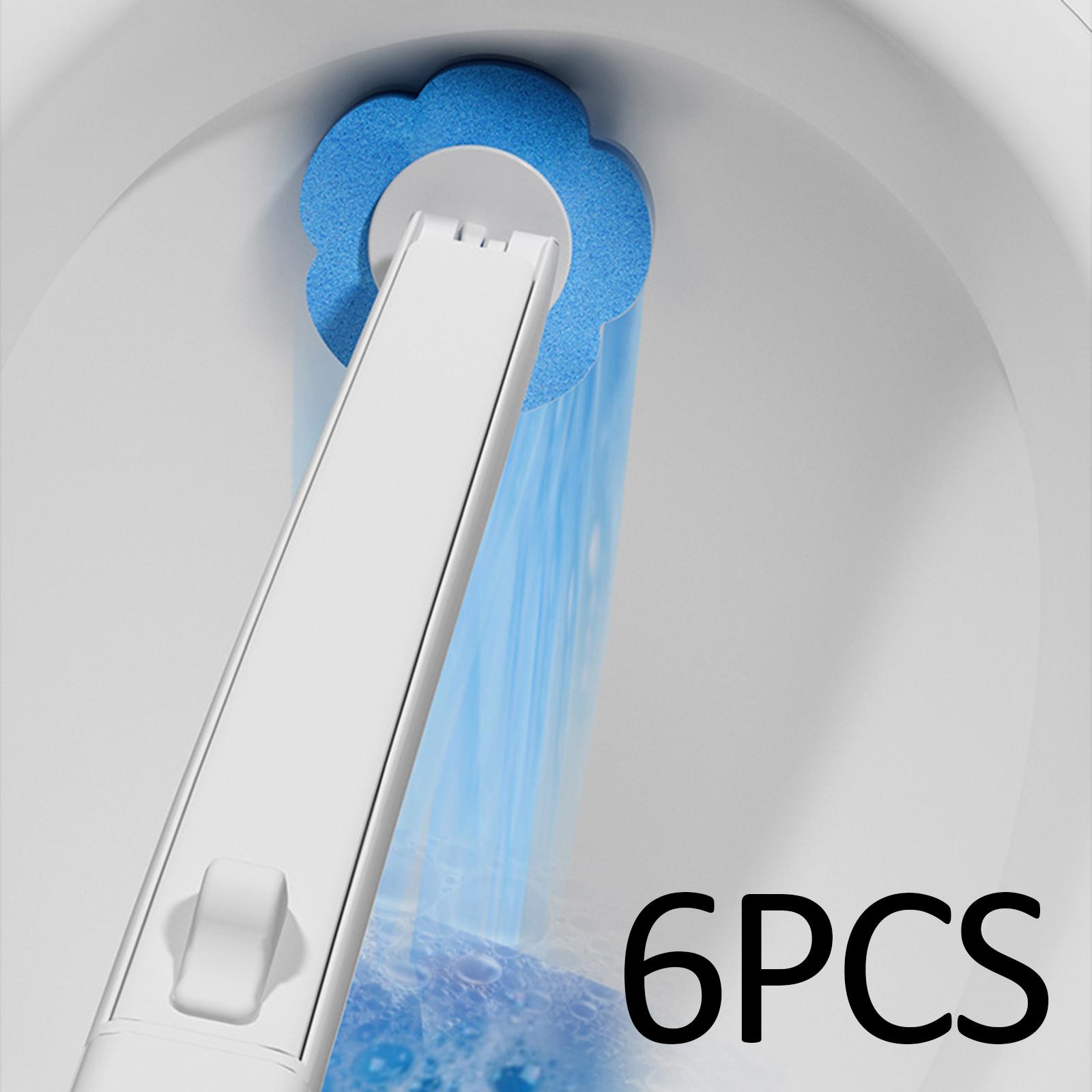 Disposable Toilet Brush Multifunctional Effective Toilet Cleaner Refill Pads Blue