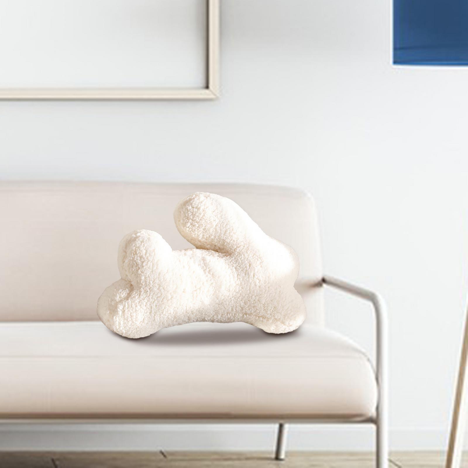 Plush Bunny Rabbit Pillow Bench Sleeping Girlfriend Gifts Stuffed Toy Pillow White