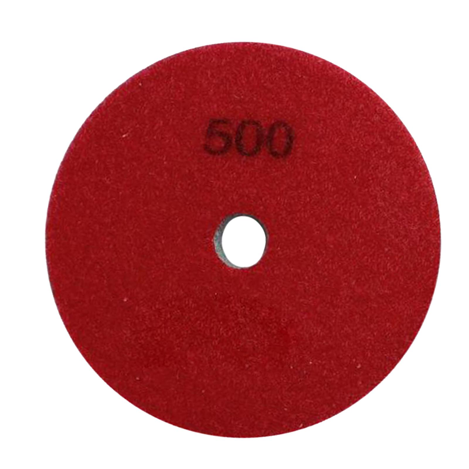 4" Fiber Sponge Diamond Polishing Pads Granite Marble Concrete Abrasive Disc 500