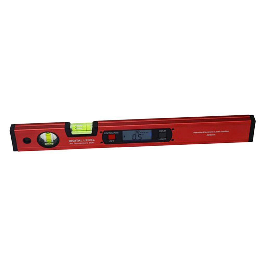 16” Digital Level Aluminum Spirit Level Ruler with LCD Display,Hold