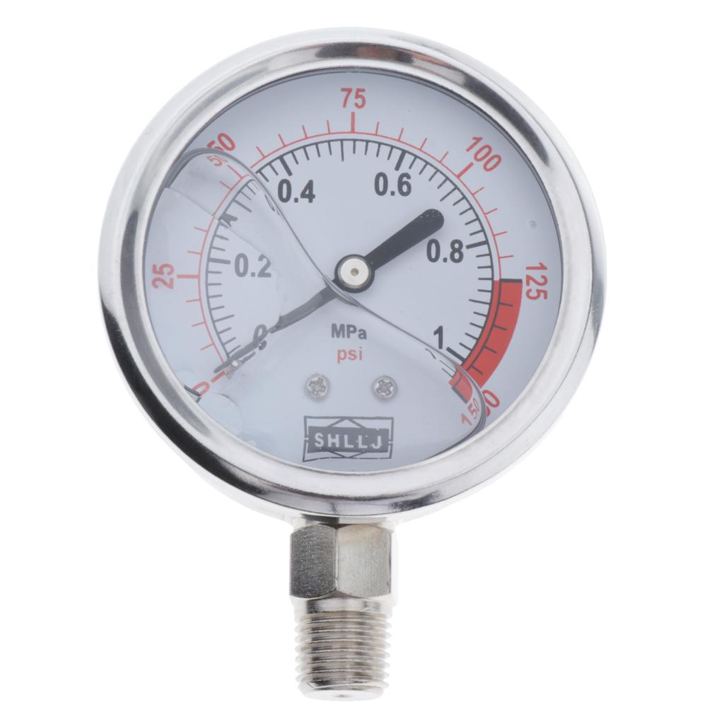 Radial Pressure Gauge Air Water Oil Pressure Gauge Hydraulic 1 / 4G 1MPa