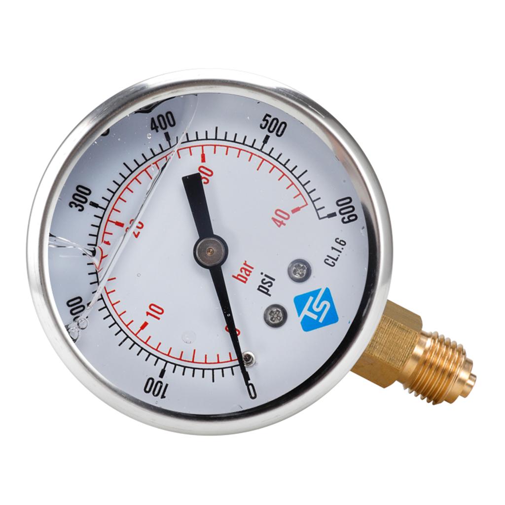 Y60 Radial Glycerine Filled Pressure Gauge Vacuum Gauge 0-600psi