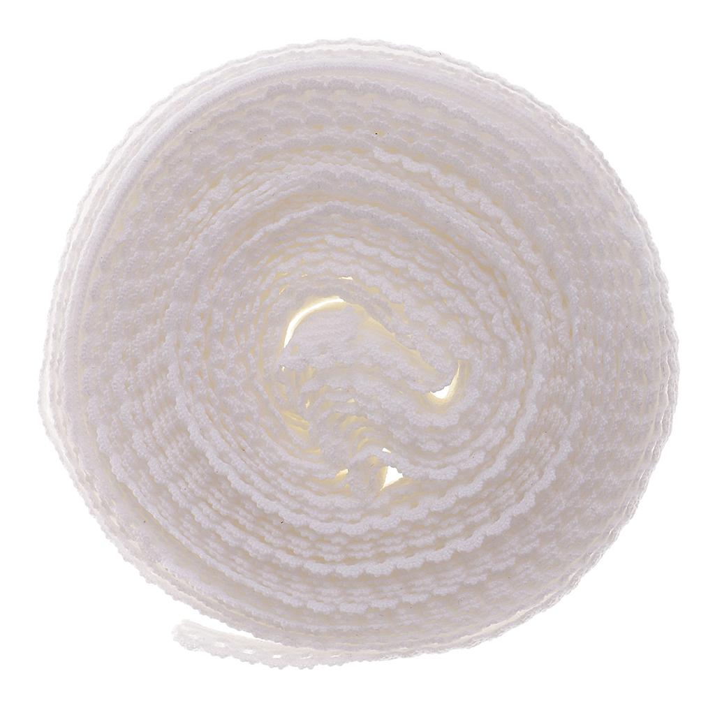 2x5 Yards 18mm Stretch Elastic Lace Trim Ribbon DIY Sewing Craft White