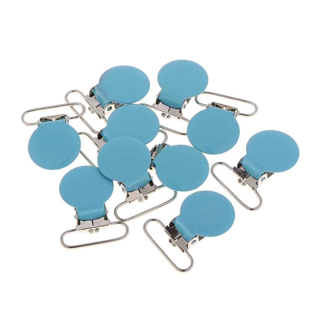 10pcs Metal Pacifier Suspenders Clips for Dummy Soother Bib Clips Toy Holder eBay