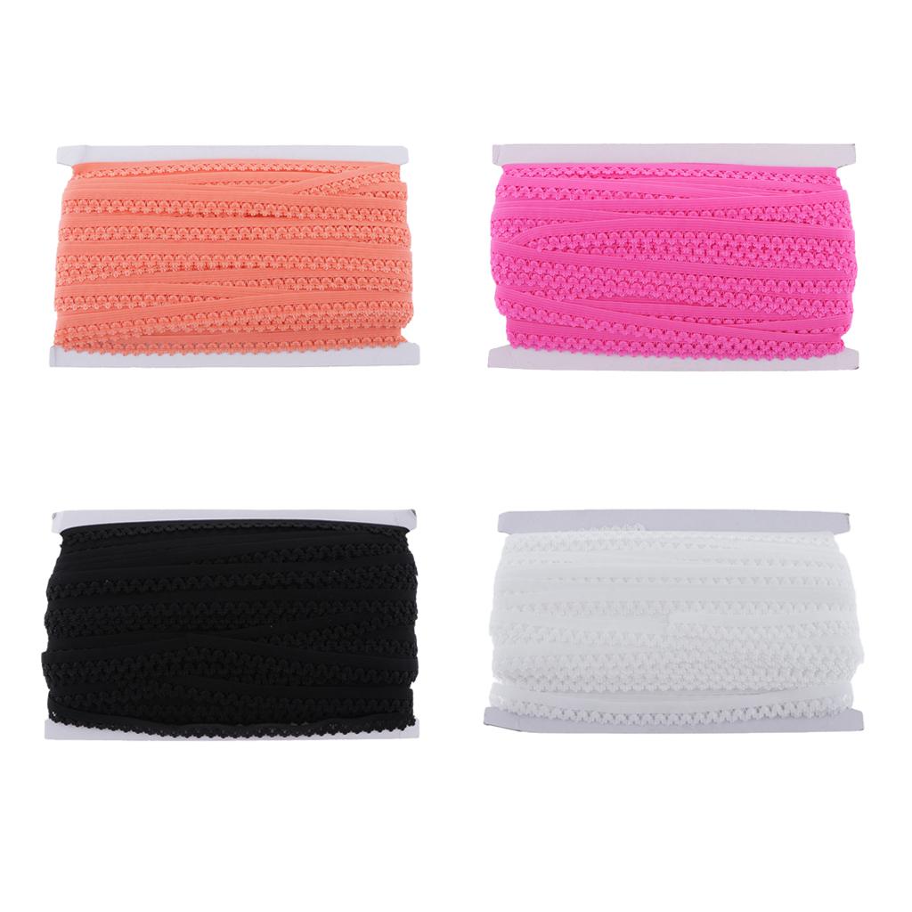 50 Yards Stretch Elastic Lace Trim Ribbon for Hairband Clothing Orange