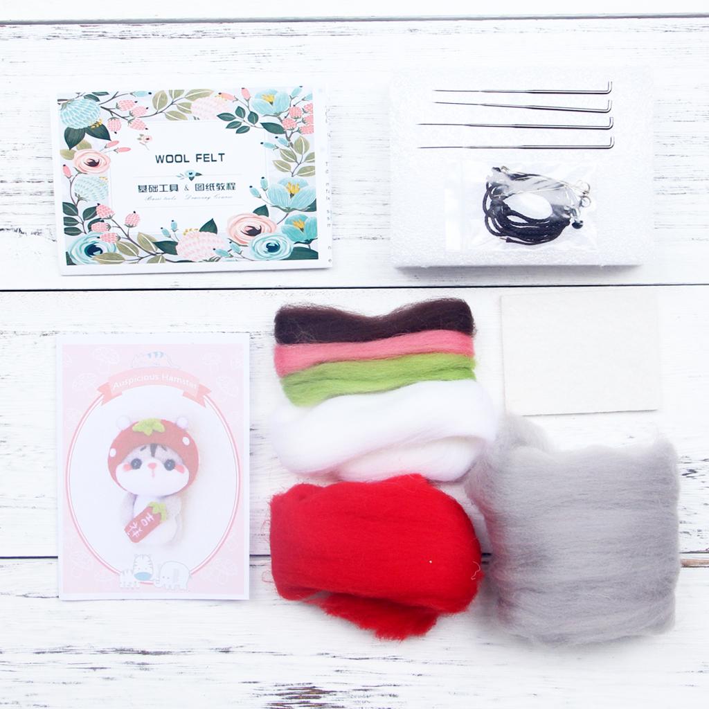 DIY Lovely Animal Needle Felting Kit for Beginners Kids Chick Hamster