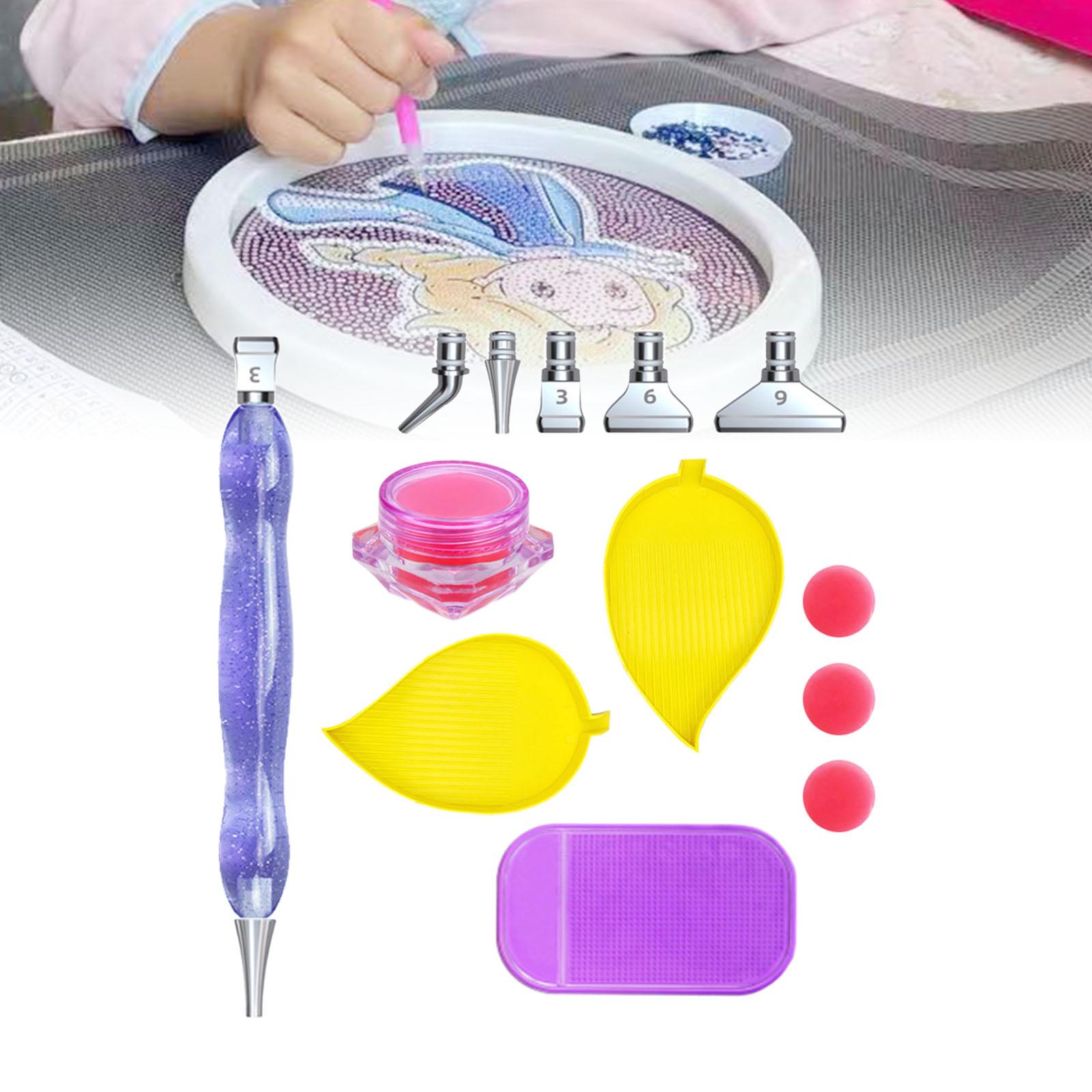 5D Resin Diamond Pen Point Drill Cross Stitch Embroidery Starry sky purple