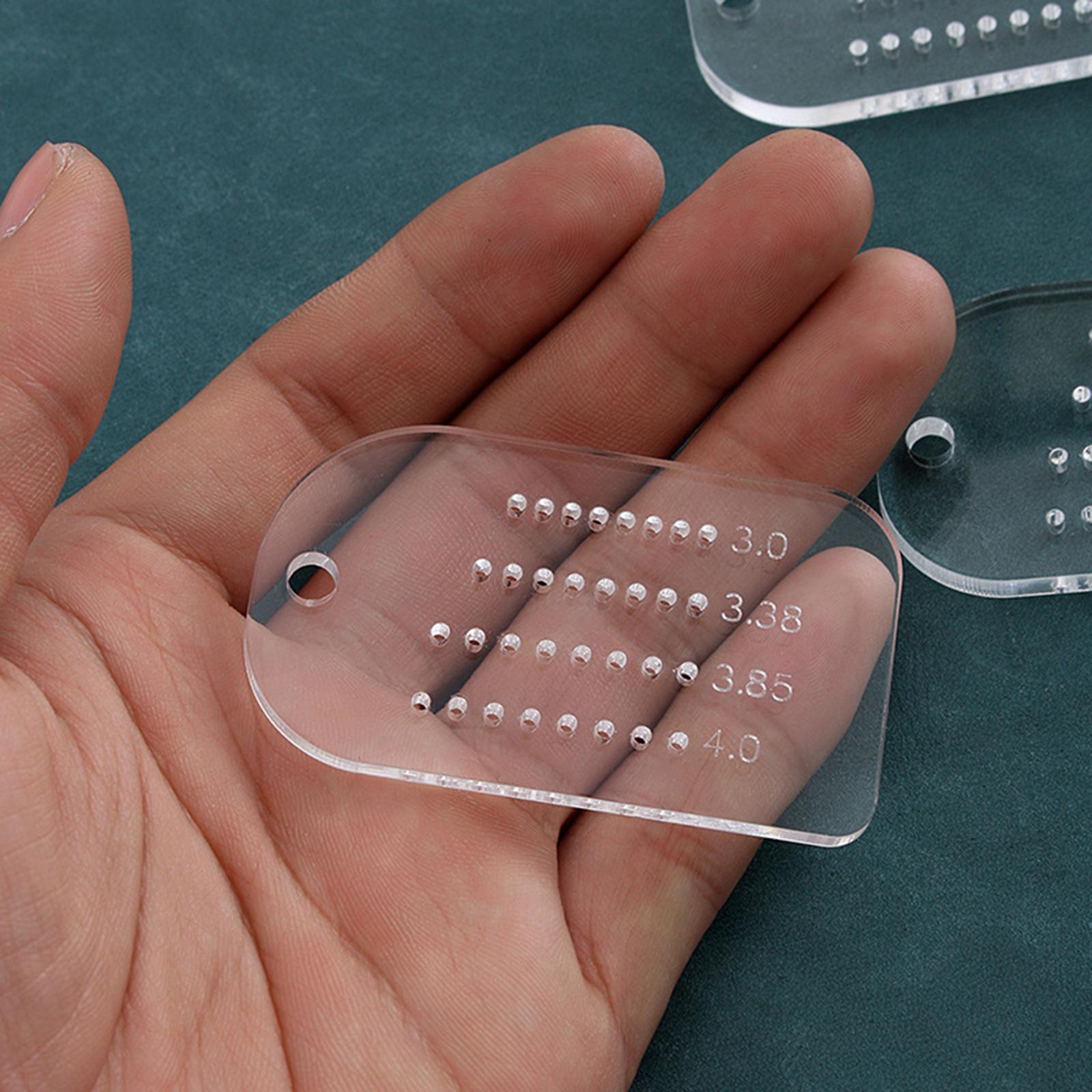 Leather Punching Ruler Acrylic DIY Tools for Marking Hole Punching Stitching