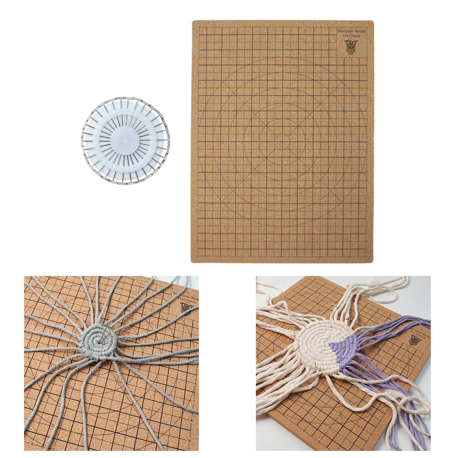 Wooden Macrame Board Practical for Knitting Crafts Macrame Making Crocheting