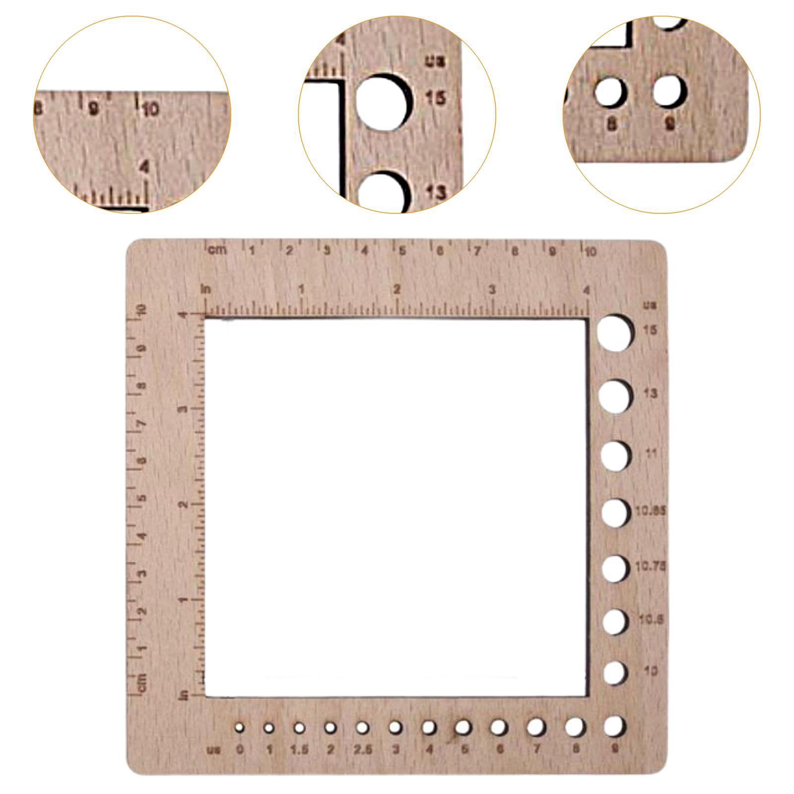 Knitting Gauge Ruler Compact Multipurpose Square Counting Frame Ruler Adults