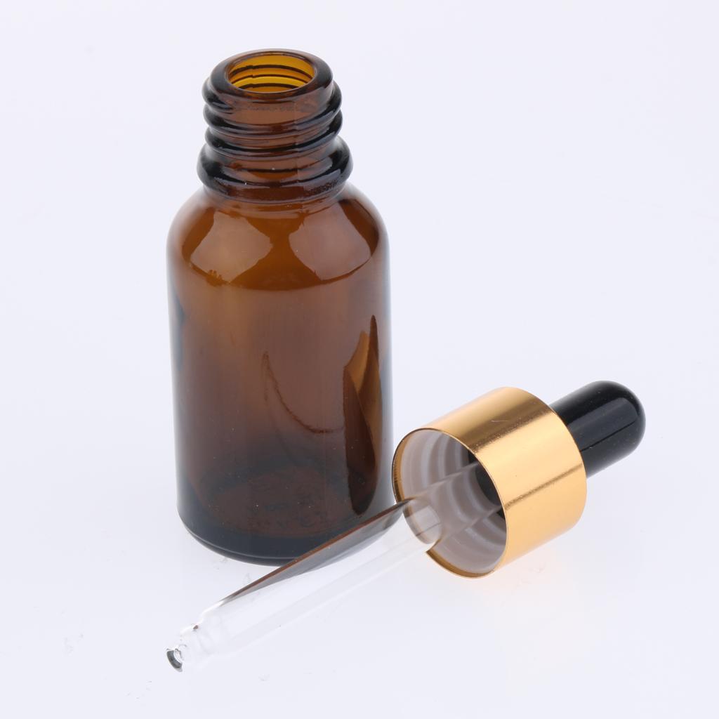 12X Empty Dropper Bottles Refillable Essential Oils Cosmetics Jar Cannings