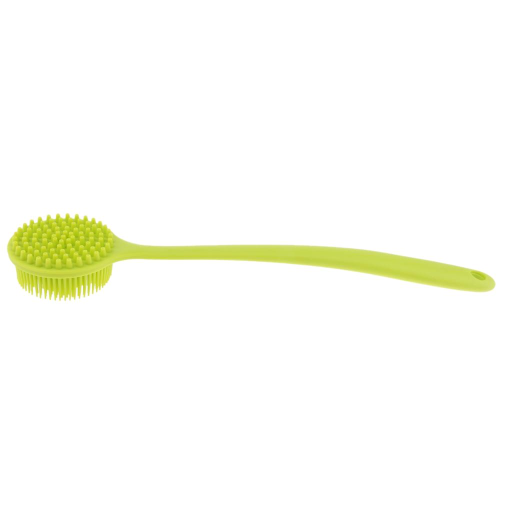 Comfortable Long Handle Silicone Massage Brush Back Scrubber Exfoliating