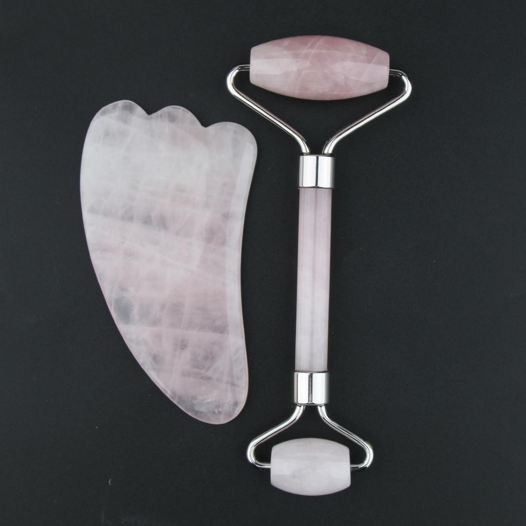 Jade Massage Roller Gua Sha Scraping Tool Anti Aging Body Massage Silver