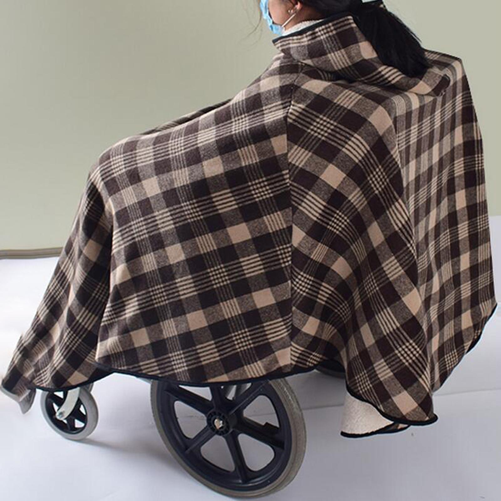 Wheelchair Poncho Warm Soft Blanket for The Aged Patients Leg Protection