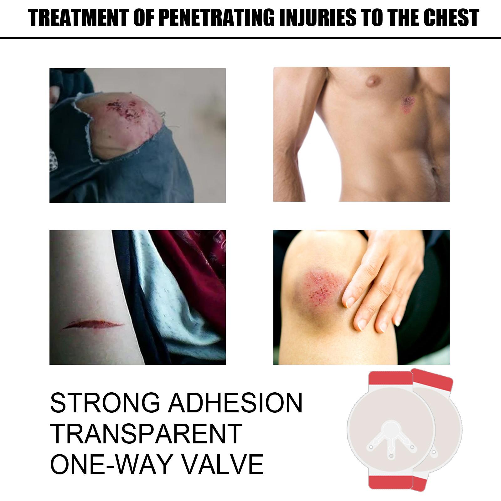 10Pcs Chest Seal Vented Adhesive Wound dressings Reliable Wound Care