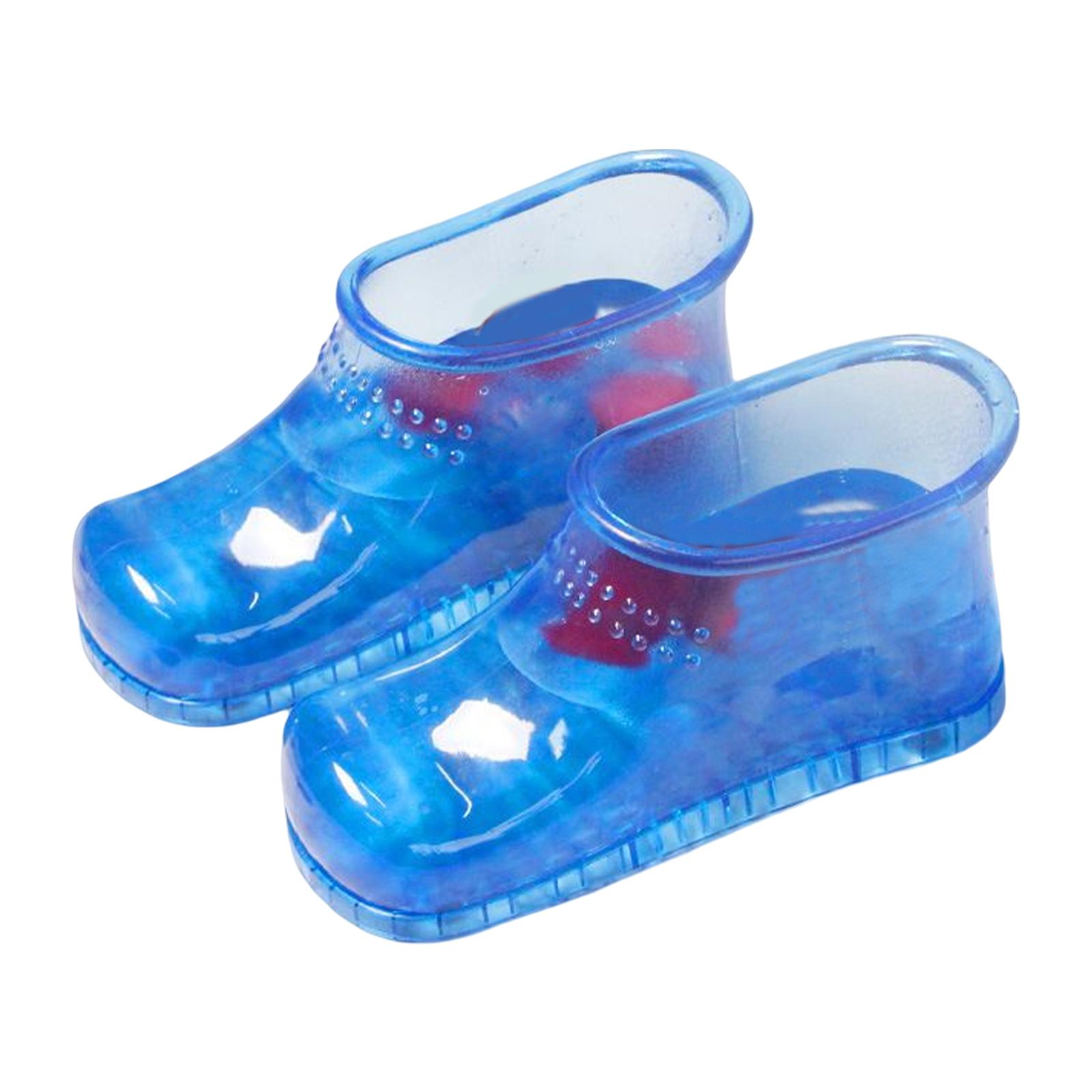 1 Pair Foot Bath Shoes Foot Soak Bath Tub Foot Bucket Foot Massage for Home Blue 