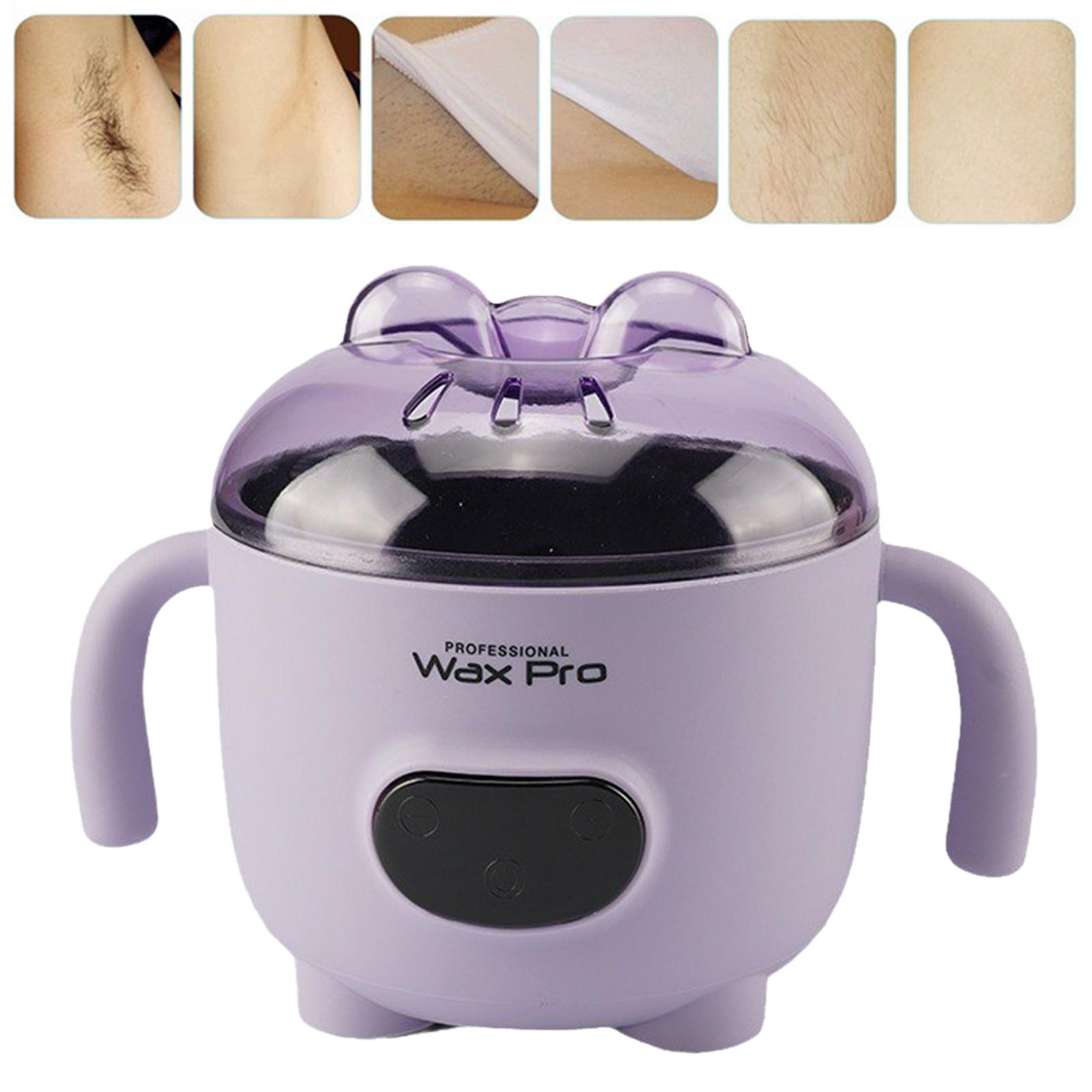 Electric Wax Heater for Girls & Women & Men Hard and Soft Wax Salon Home Use Purple