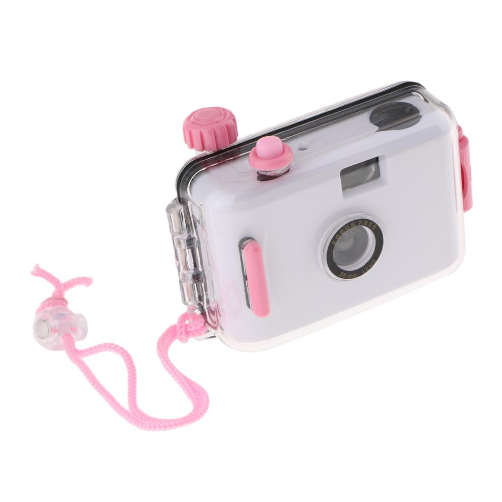 Underwater Waterproof Lomo Camera Mini Cute 35mm Film W/ Housing Case White