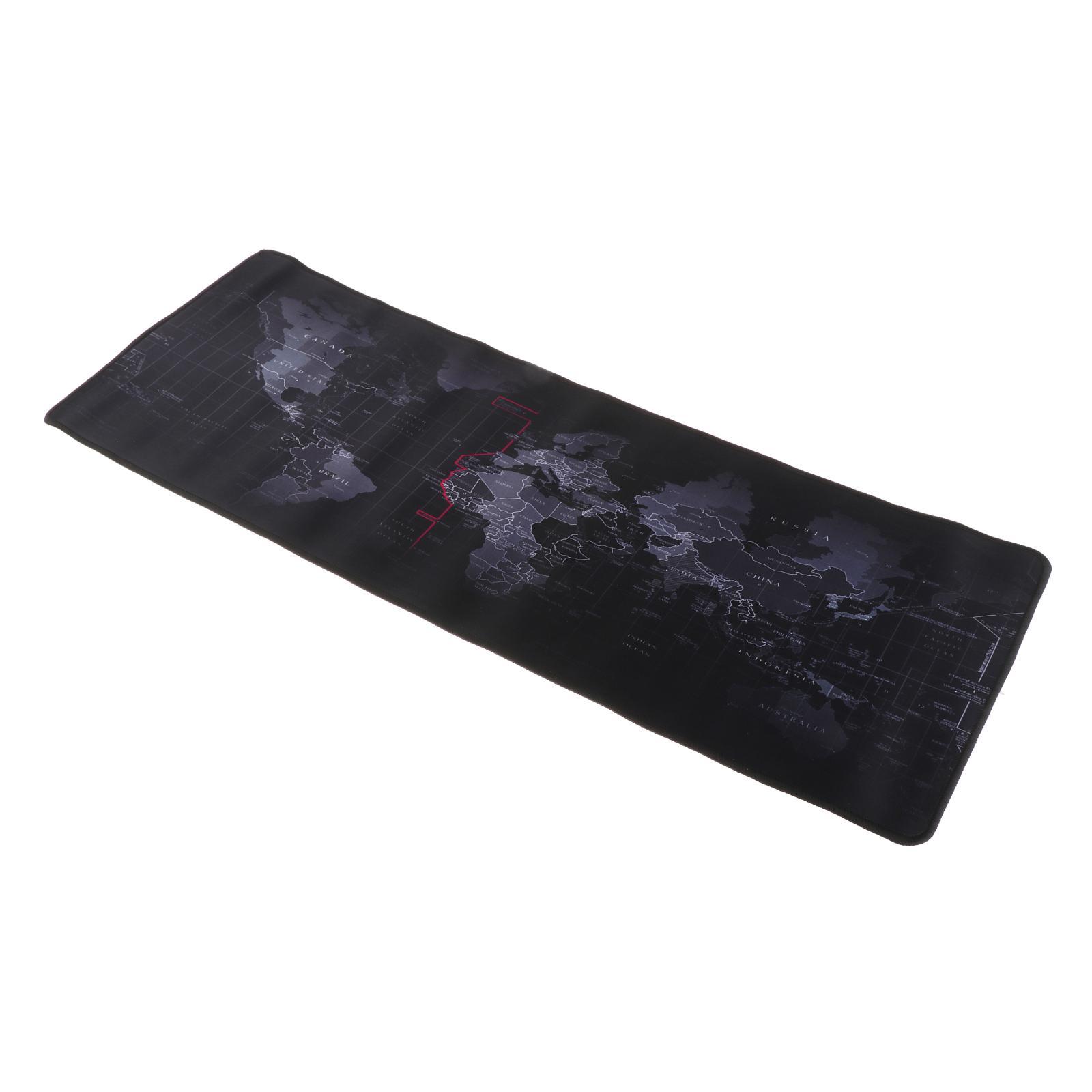 Large Extended Mouse Pad Laptop Keyboard Mat Stitched Edges Map 300x800mm