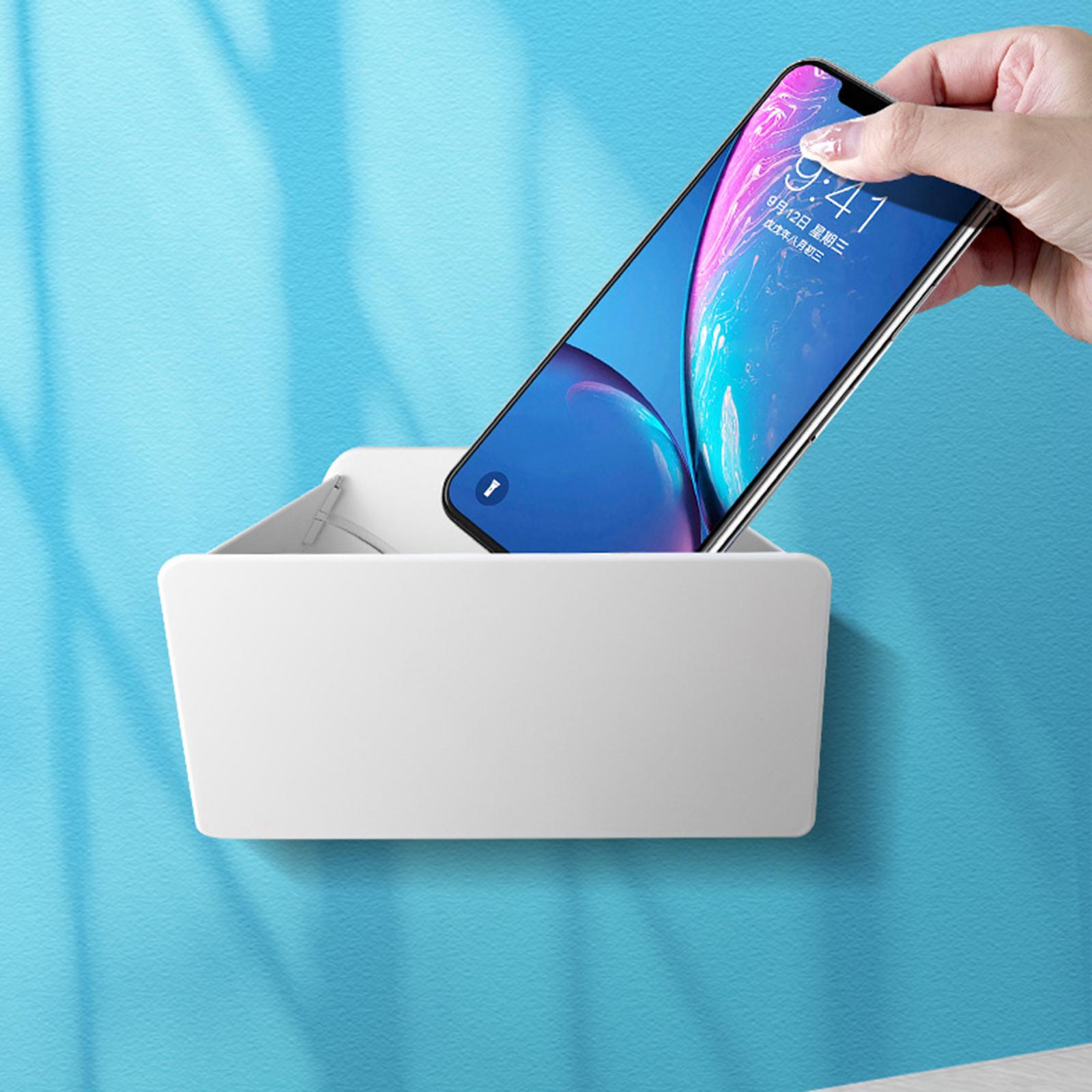 Wall Mounted Organizer Wall Box Wall Holder Charging Bedroom Kitchen Black