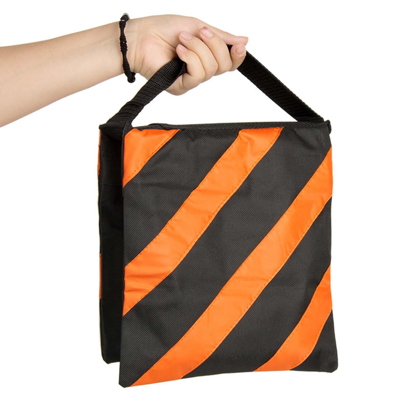 Empty Photographic Sandbag Orange and Black Stripes Accessory Professional