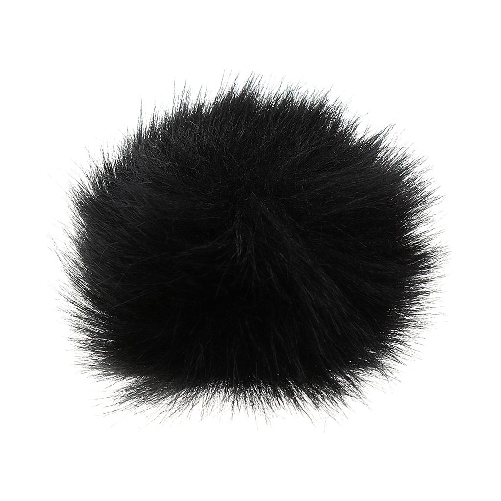 2x Microphone Furry Windscreen Windshield Muff Mic Furry Cover black